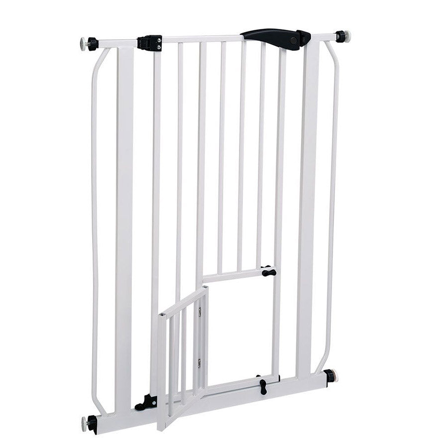 Ferplast Pet Gate with Cat Door – White Medium