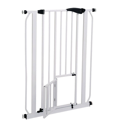 Ferplast Pet Gate with Cat Door – White Medium
